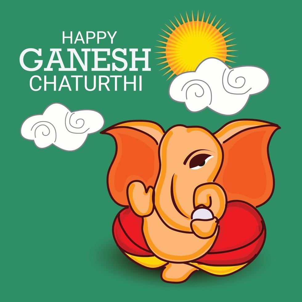 Happy Ganesh Chaturhi vector