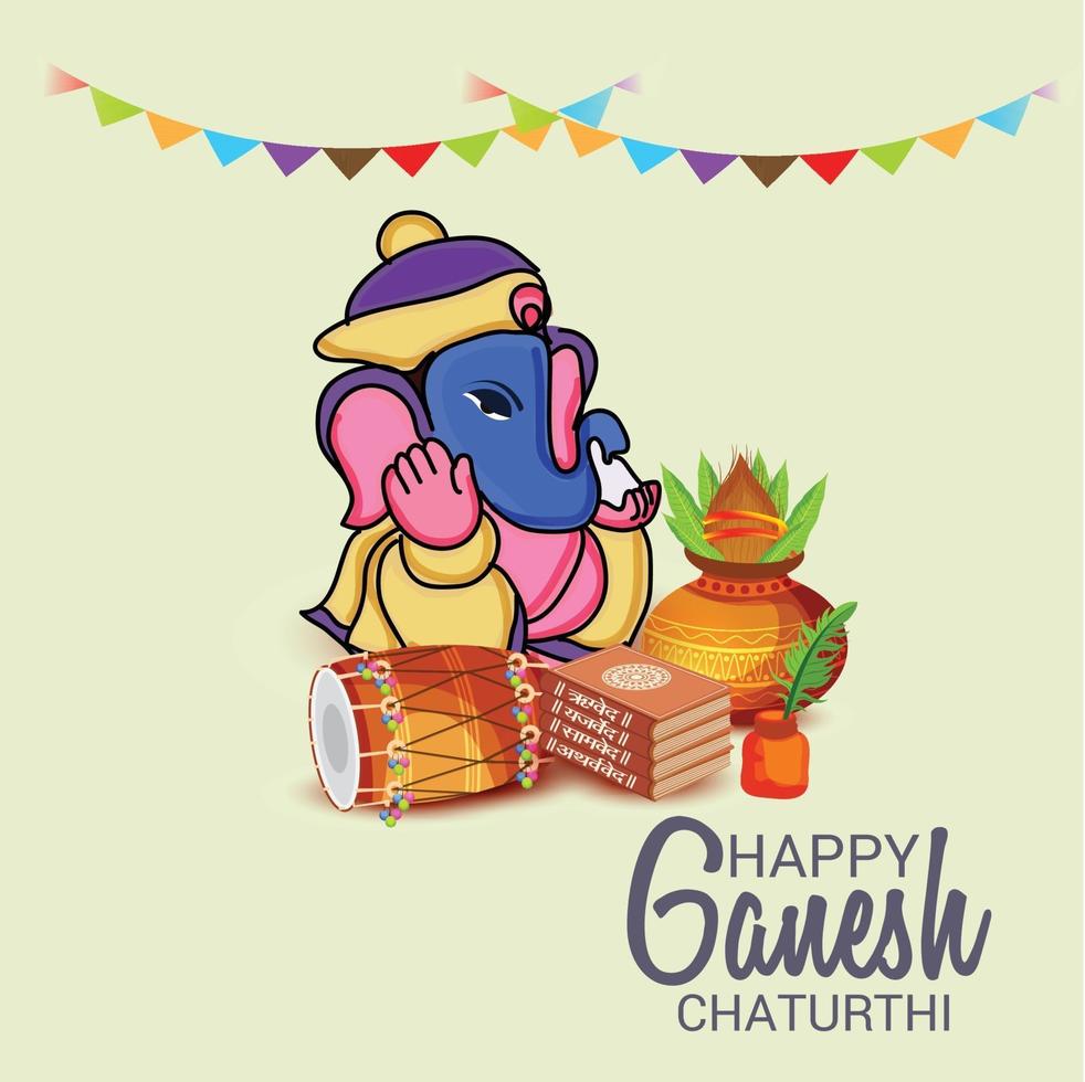 Happy Ganesh Chaturhi vector