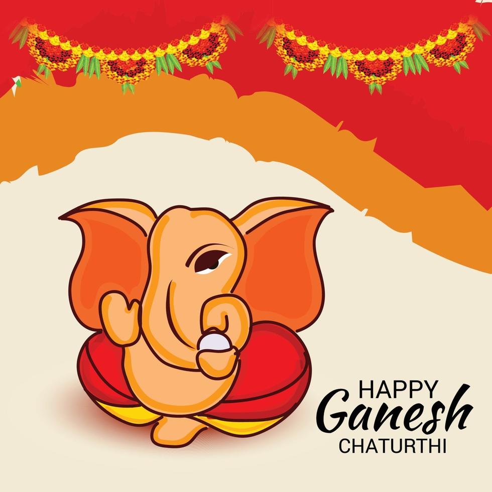 feliz ganesh chaturhi vector