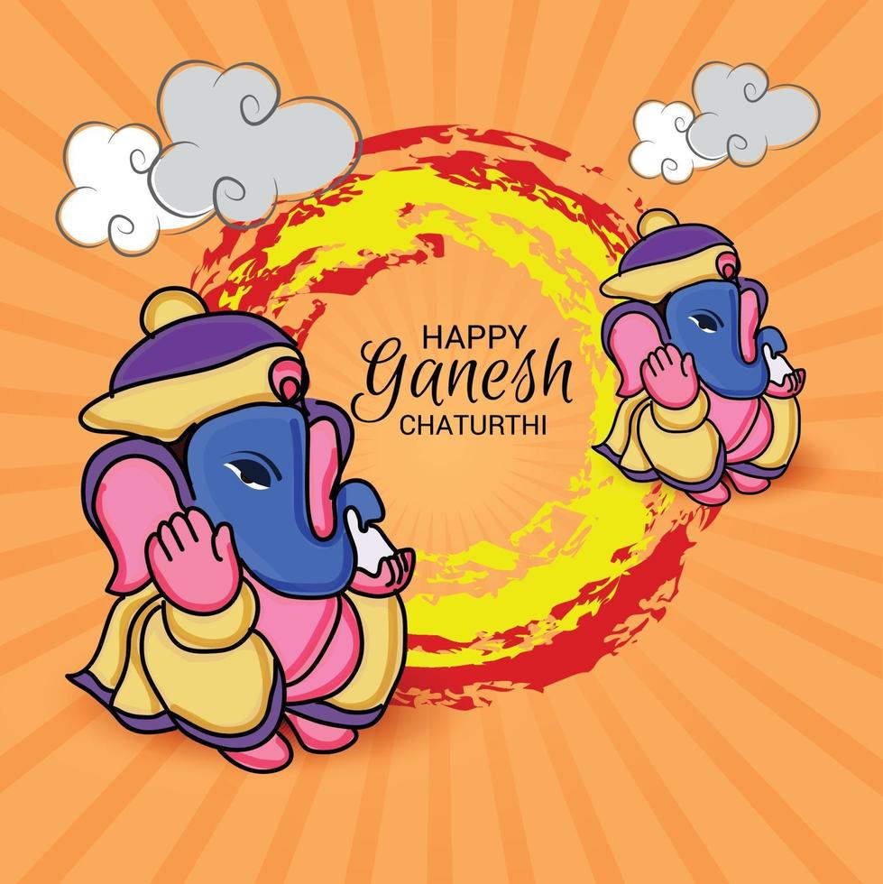 Happy Ganesh Chaturhi vector