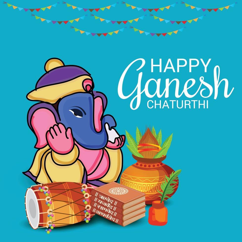 Happy Ganesh Chaturhi 2390094 Vector Art at Vecteezy