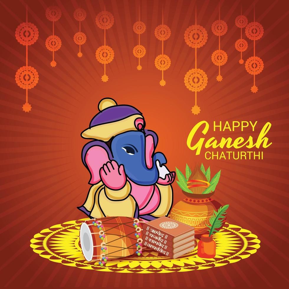 feliz ganesh chaturhi vector