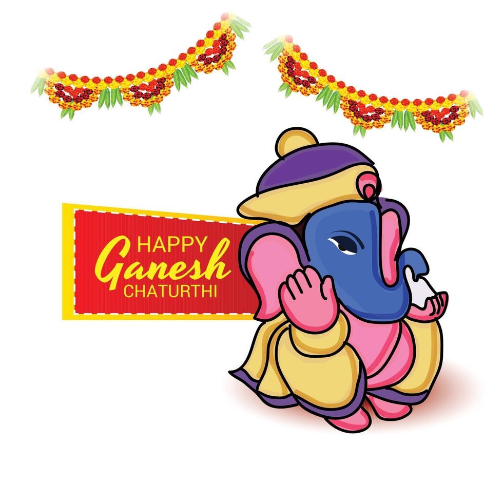 feliz ganesh chaturhi vector