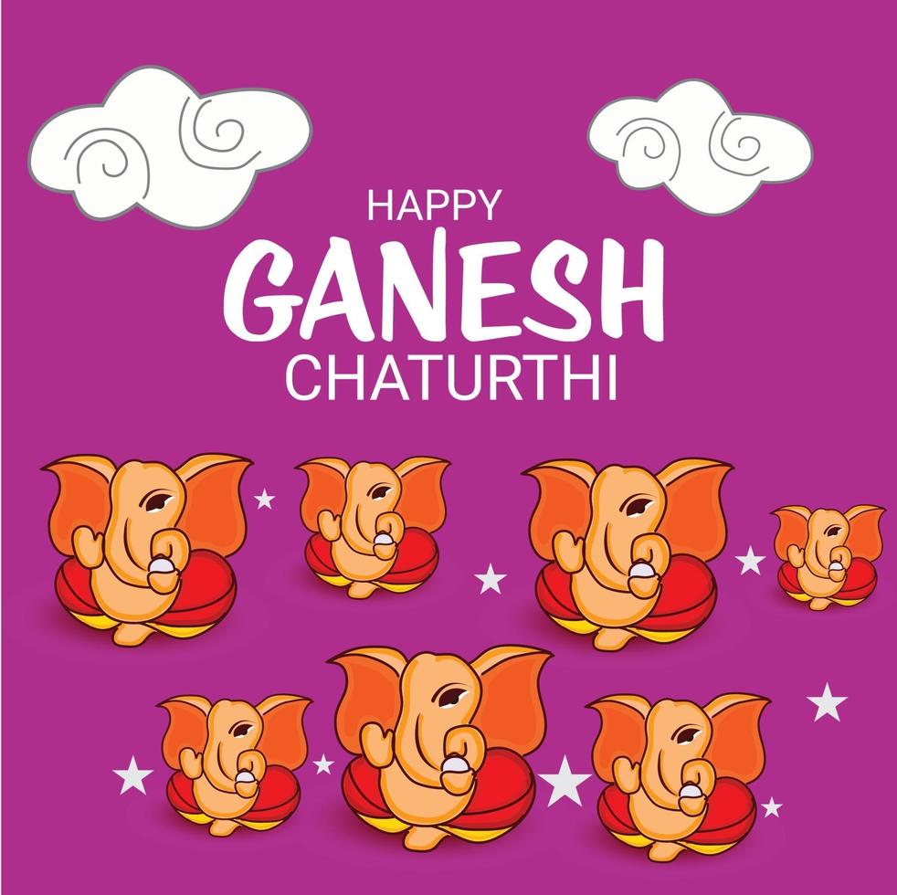 feliz ganesh chaturhi vector