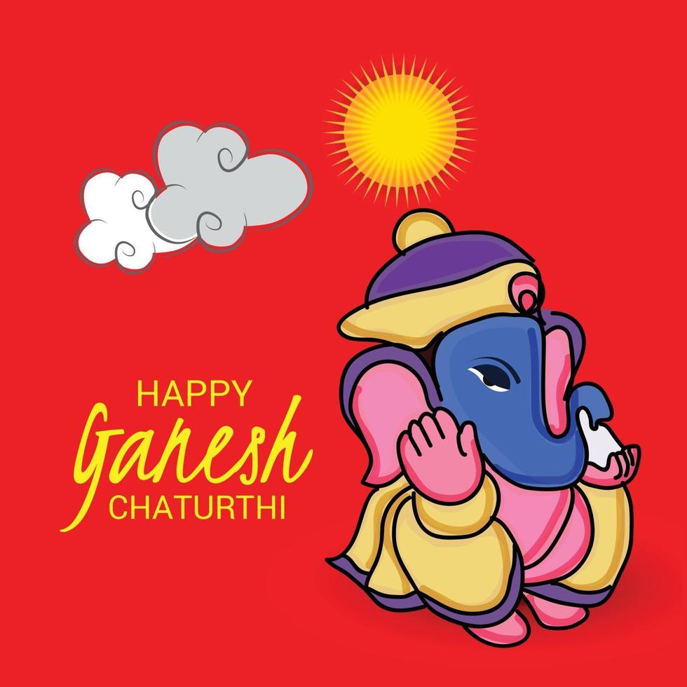 feliz ganesh chaturhi vector