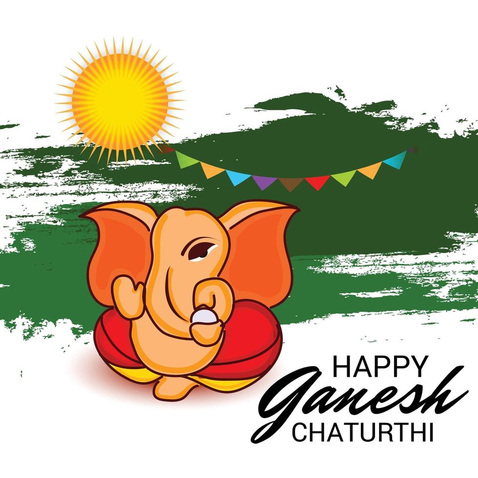 feliz ganesh chaturhi vector