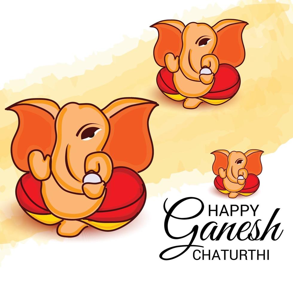 Happy Ganesh Chaturhi vector