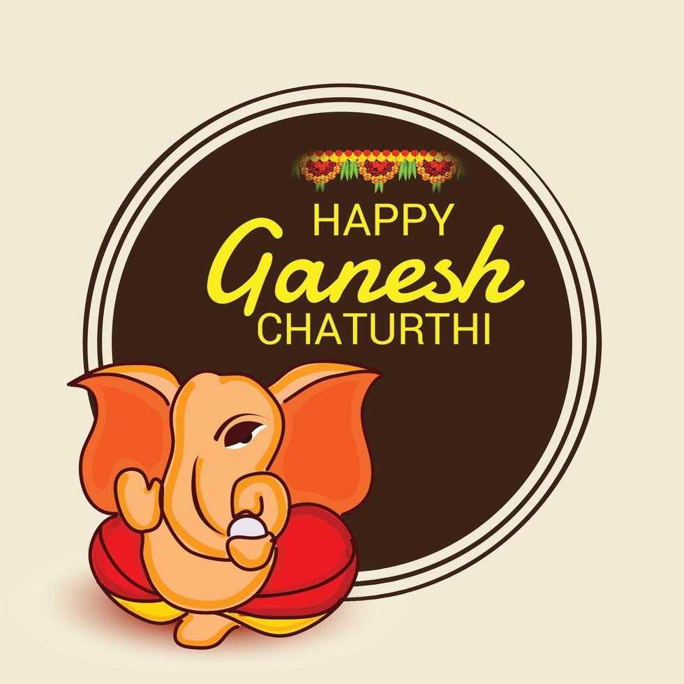 feliz ganesh chaturhi vector