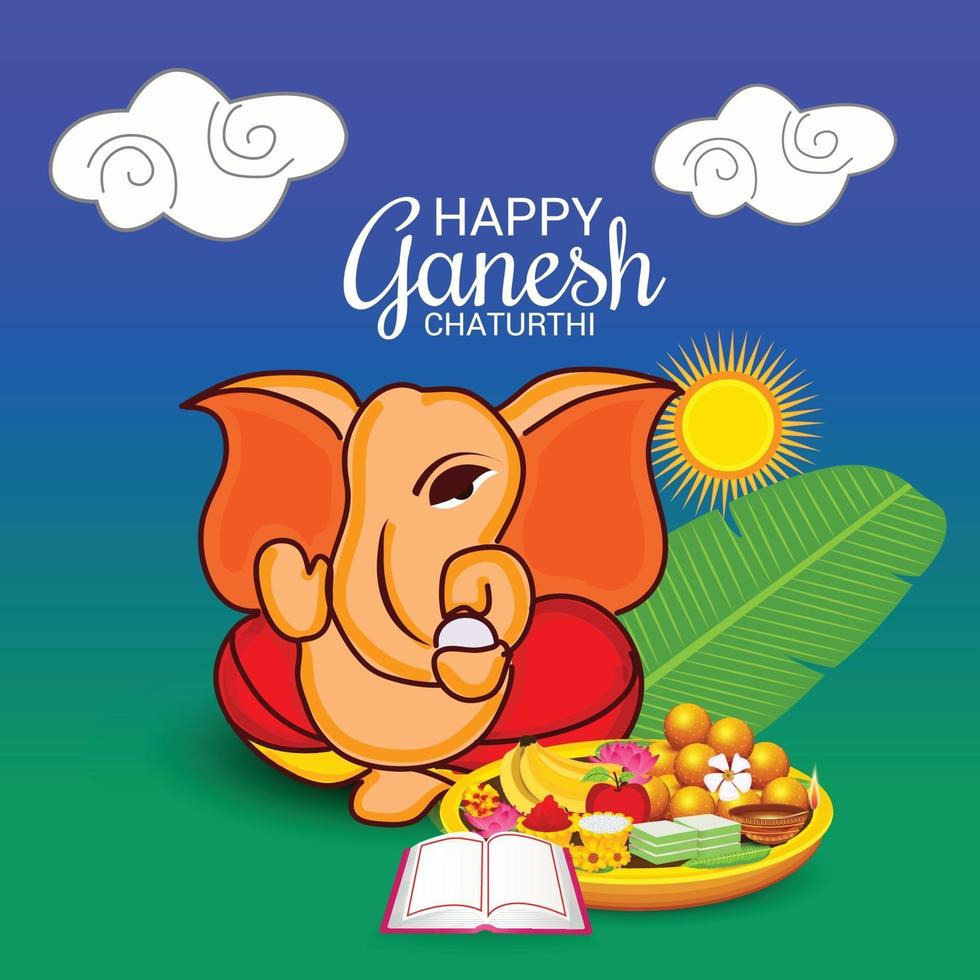 feliz ganesh chaturhi vector