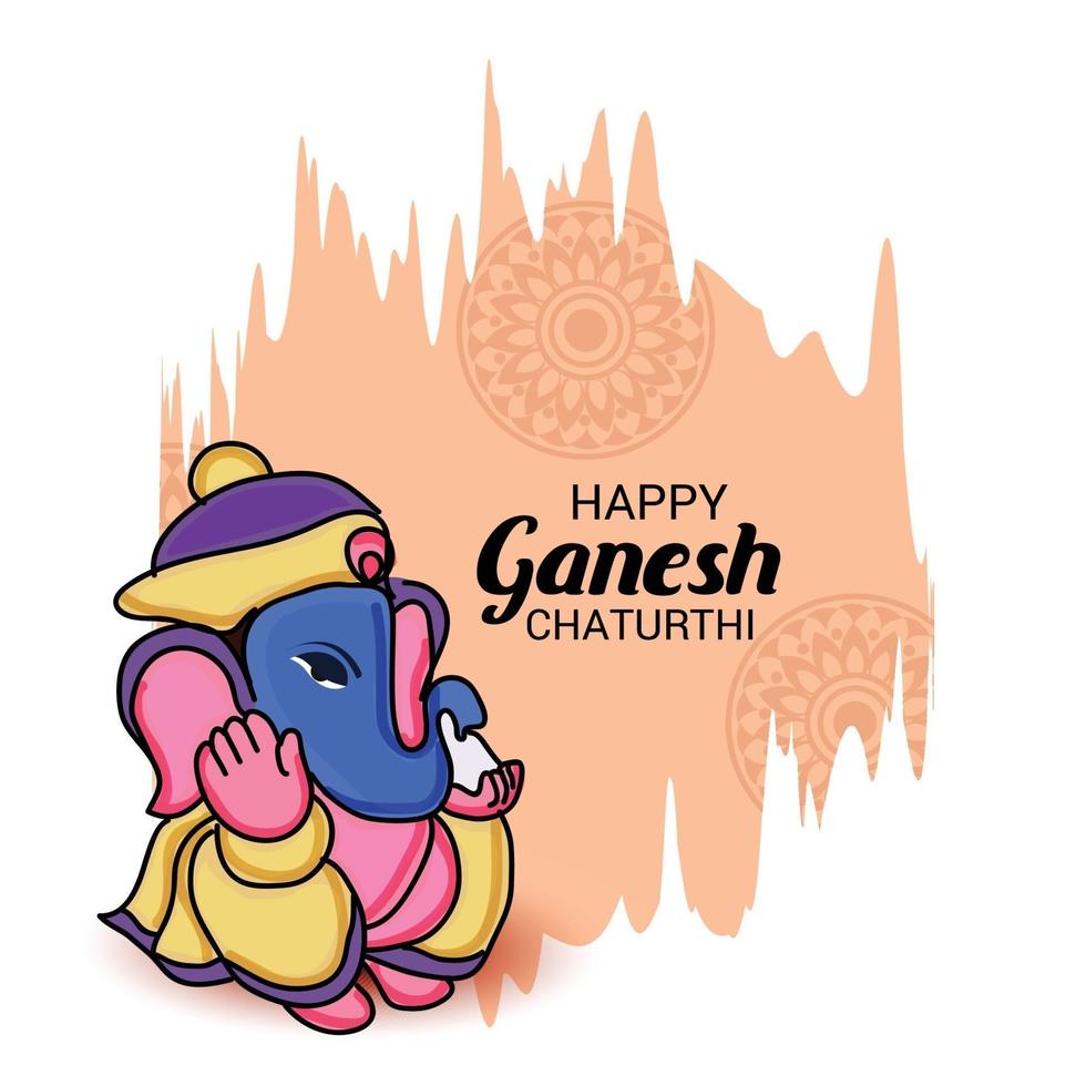 feliz ganesh chaturhi vector