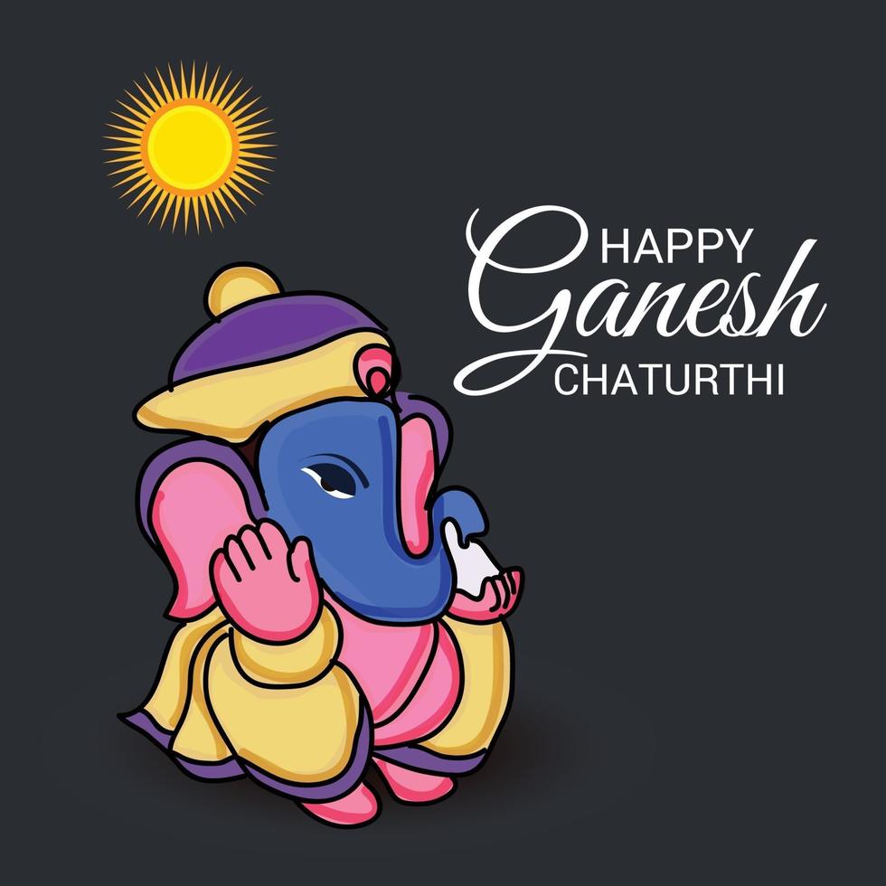 Happy Ganesh Chaturhi vector