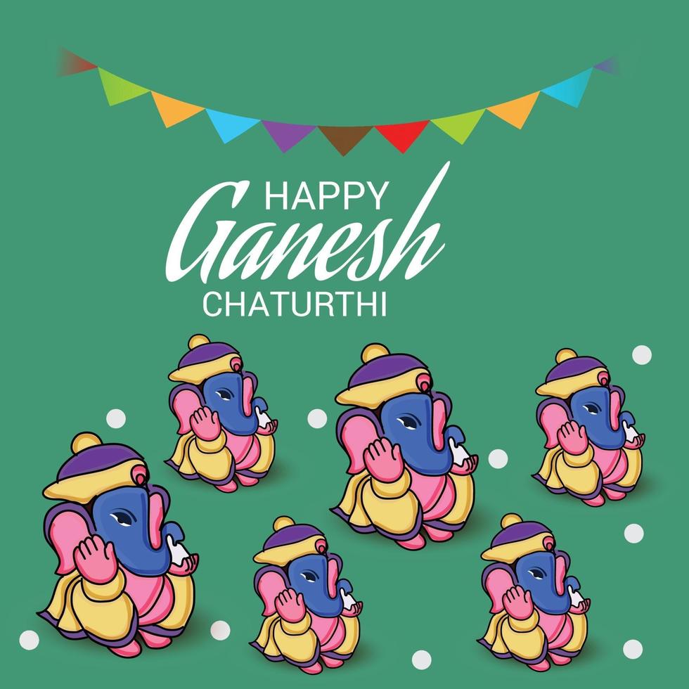 Happy Ganesh Chaturhi vector