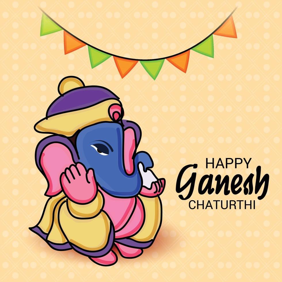 feliz ganesh chaturhi vector