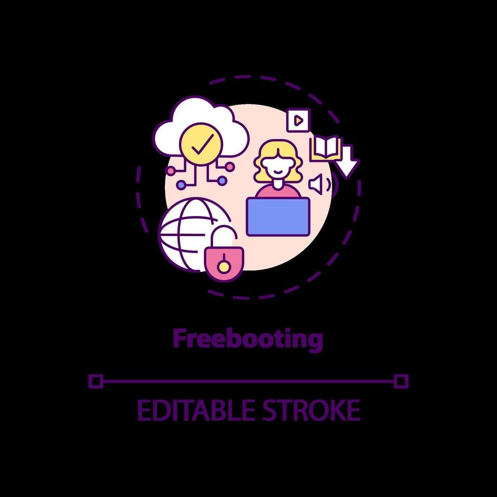 Freebooting concept icon vector