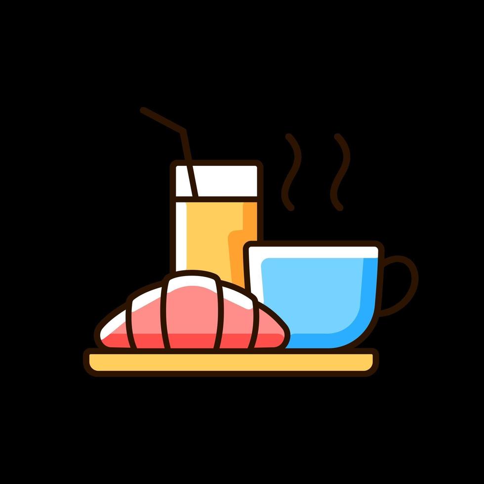 Breakfast RGB color icon vector