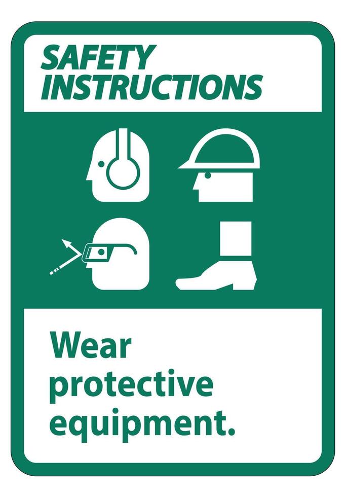 Safety Instructions Sign vector
