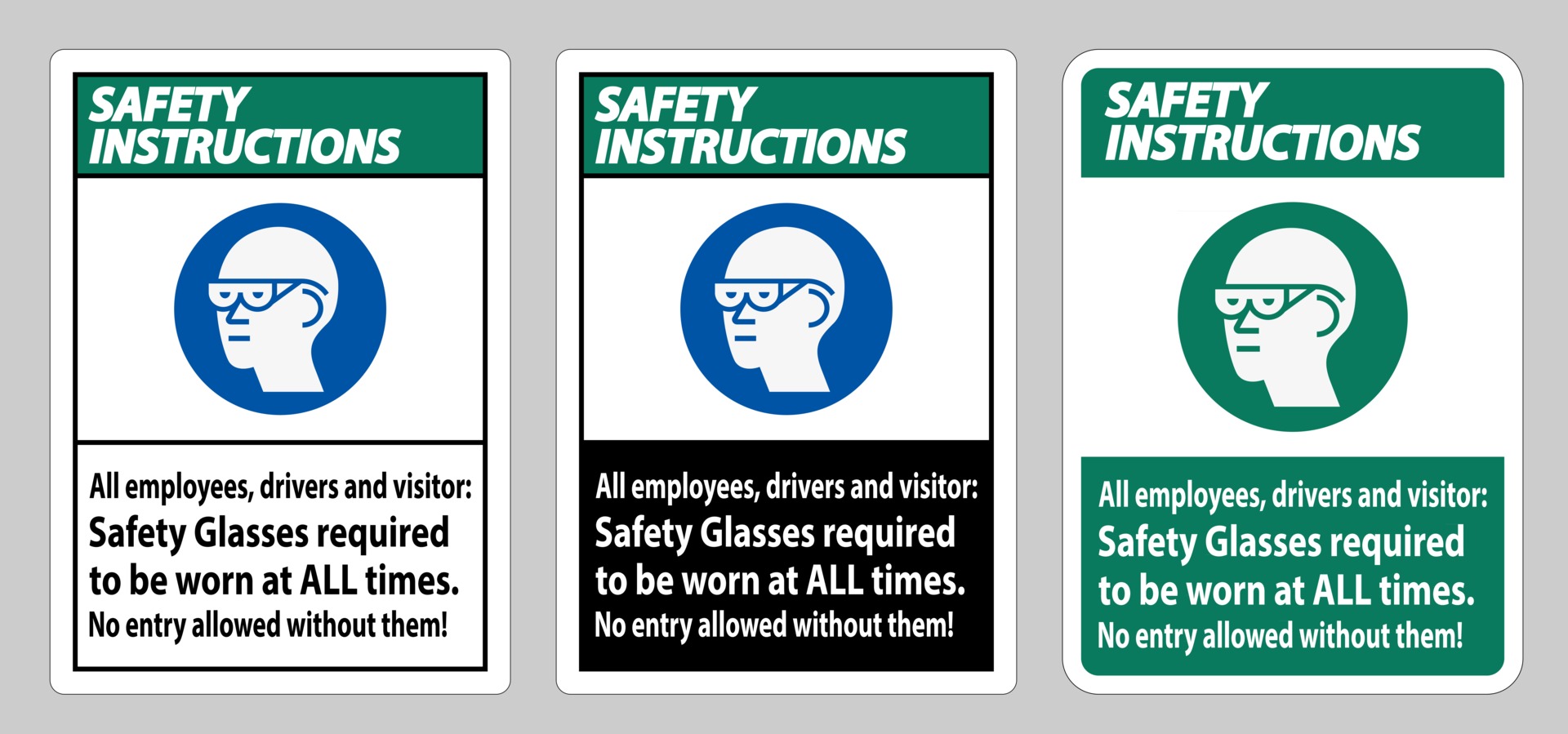 Safety Instructions Sign All Employees Drivers And Visitors Safety