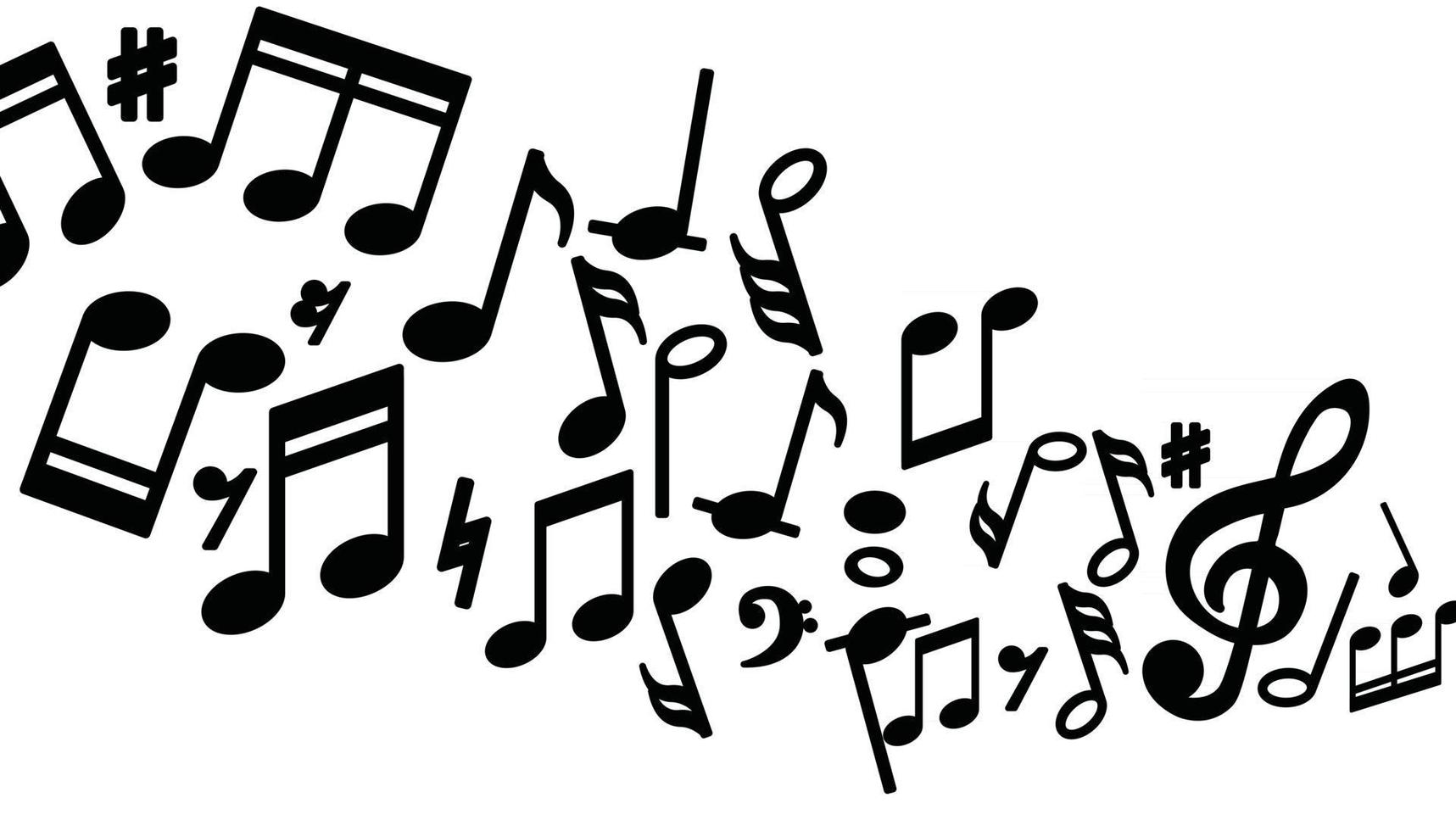 Musical Notes on White Background vector