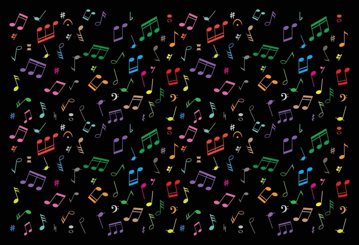 Musical Notes on Background vector