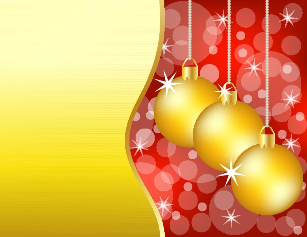 Red and Gold Christmas Ornament Background vector