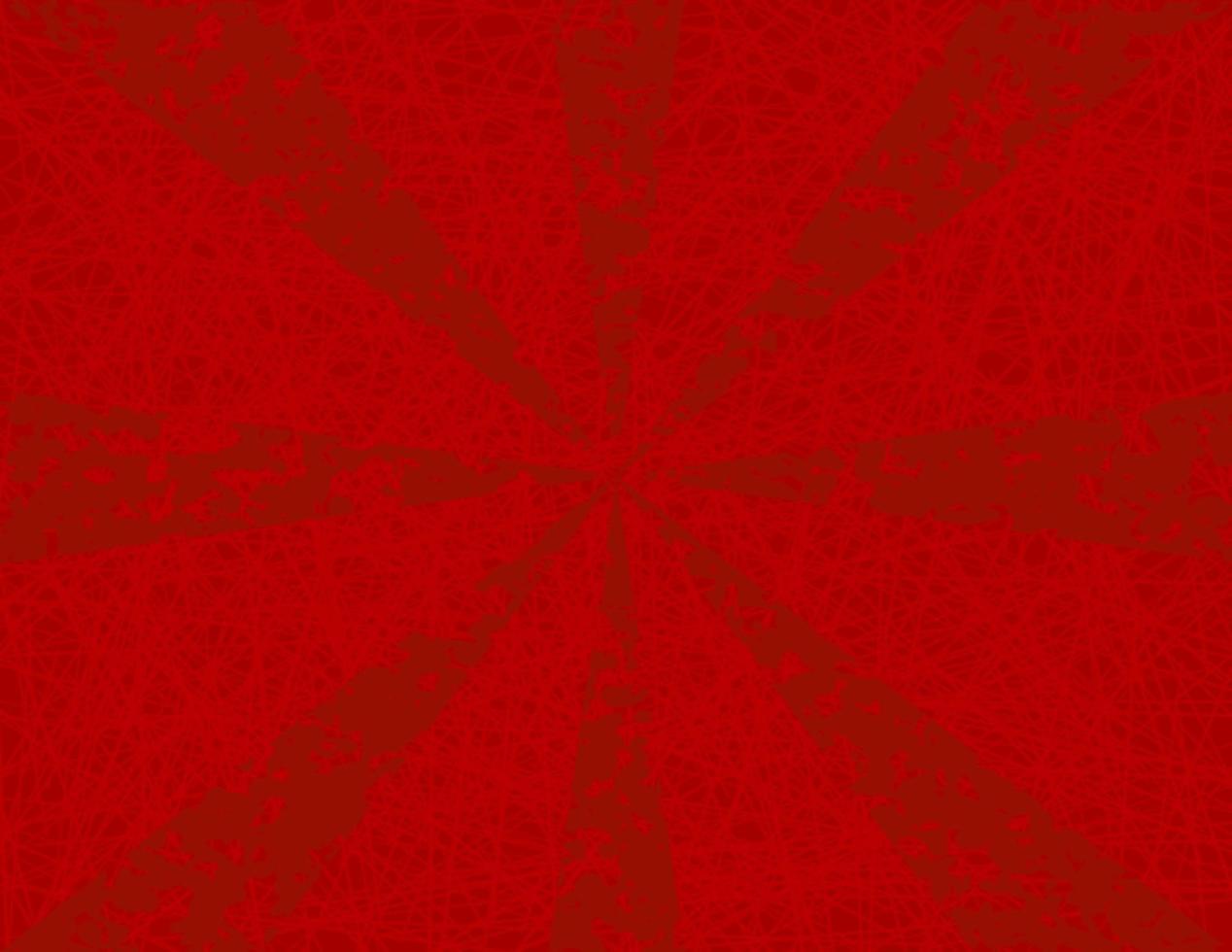 Grunge Sunburst Background in Red vector