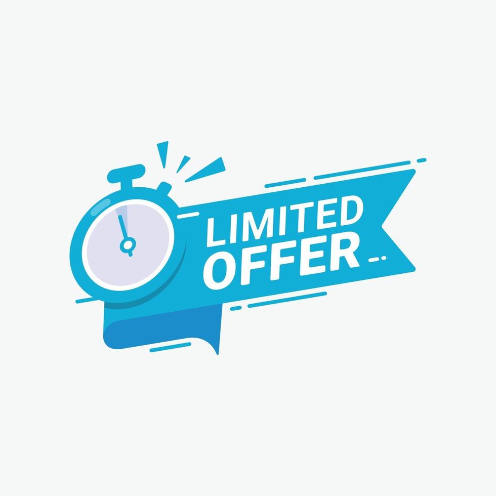 Limited offer label sign for banner promotion vector illustration