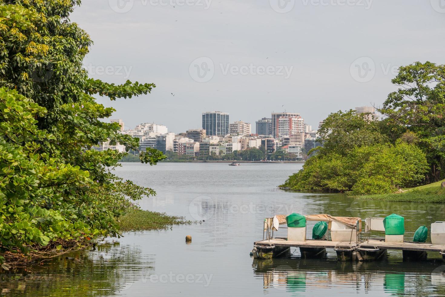 View of Rodrigo de Freitas lagoon in Rio de Janeiro, Brazil photo