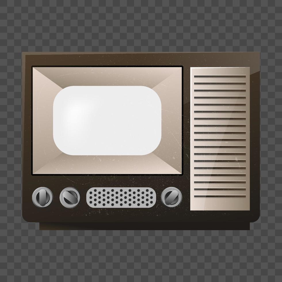 Retro Television on isolated background vector