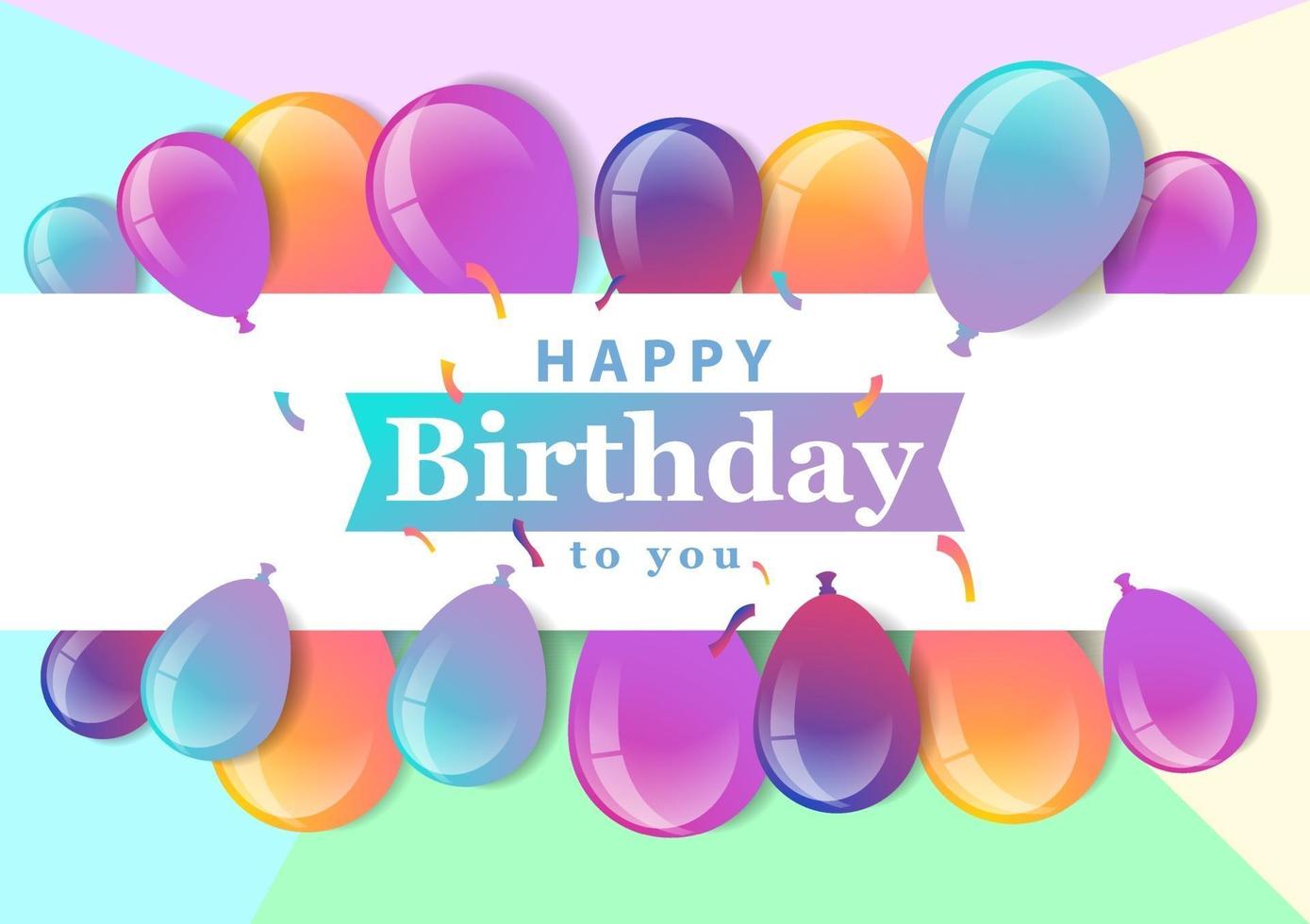 Diseño de celebración de venta de feliz cumpleaños para tarjeta de felicitación vector