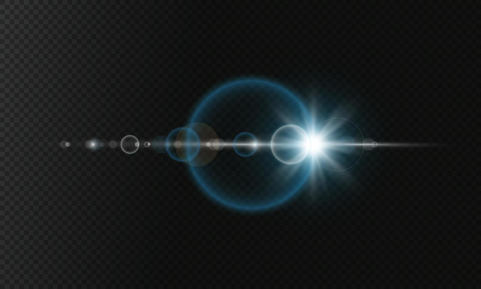 Glowing lens flares vector
