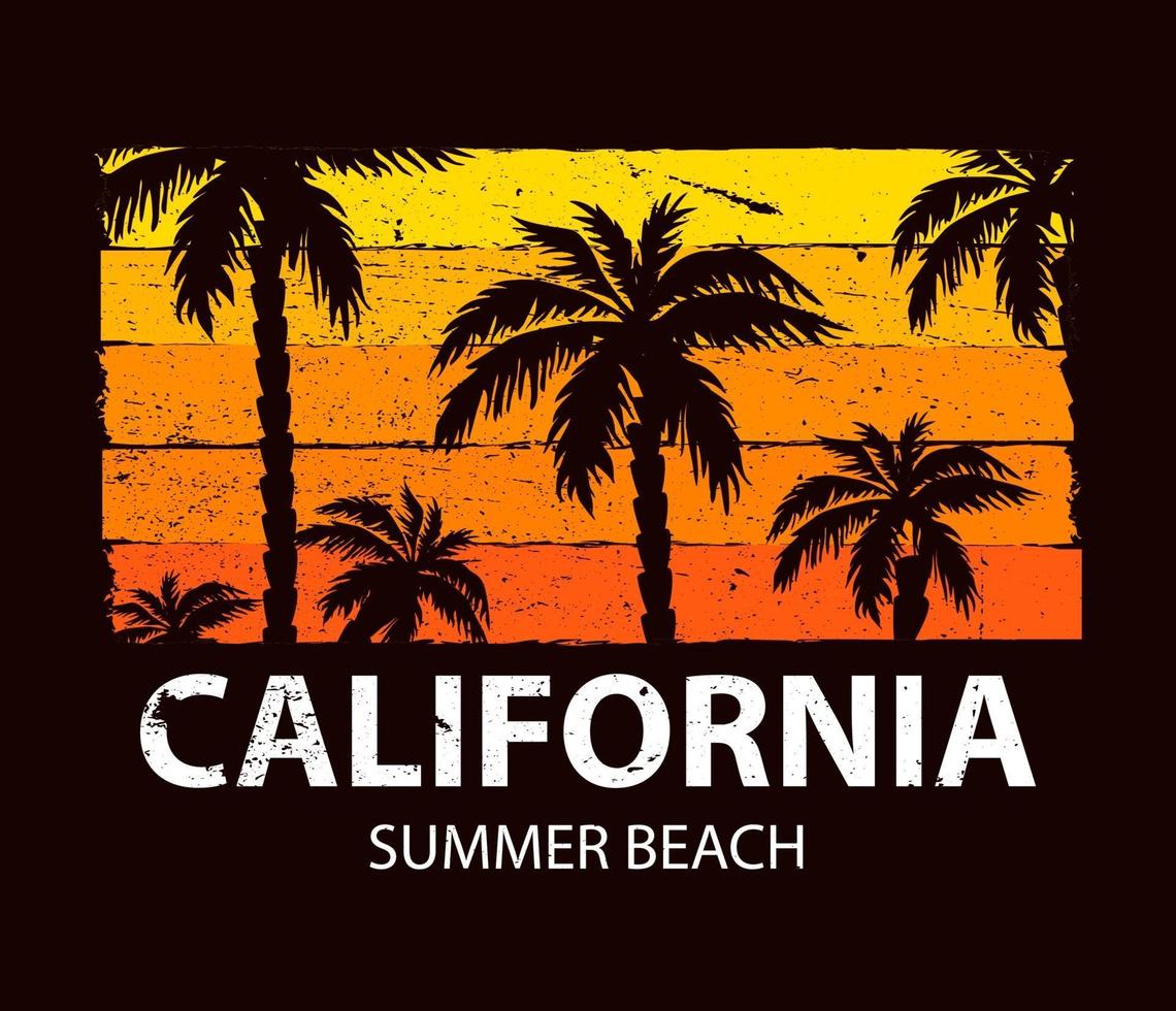 California summer beach vector