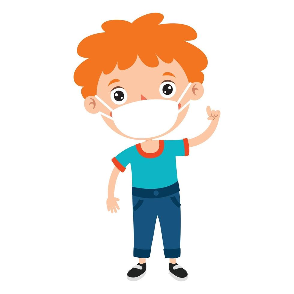 Poses And Expressions Of A Funny Boy vector