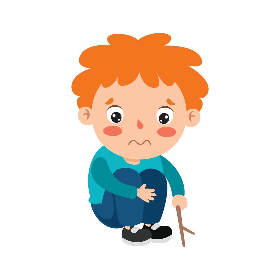 Poses And Expressions Of A Funny Boy vector