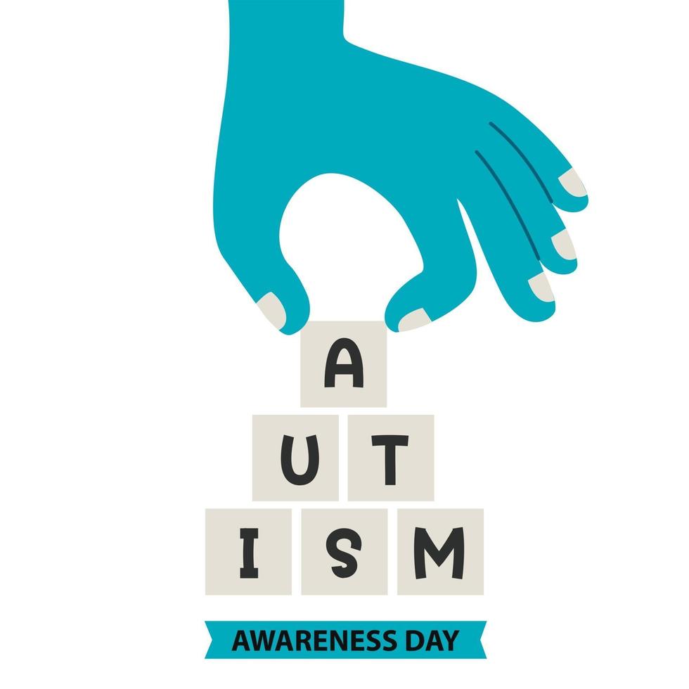 Concept Drawing of Autism Awareness vector