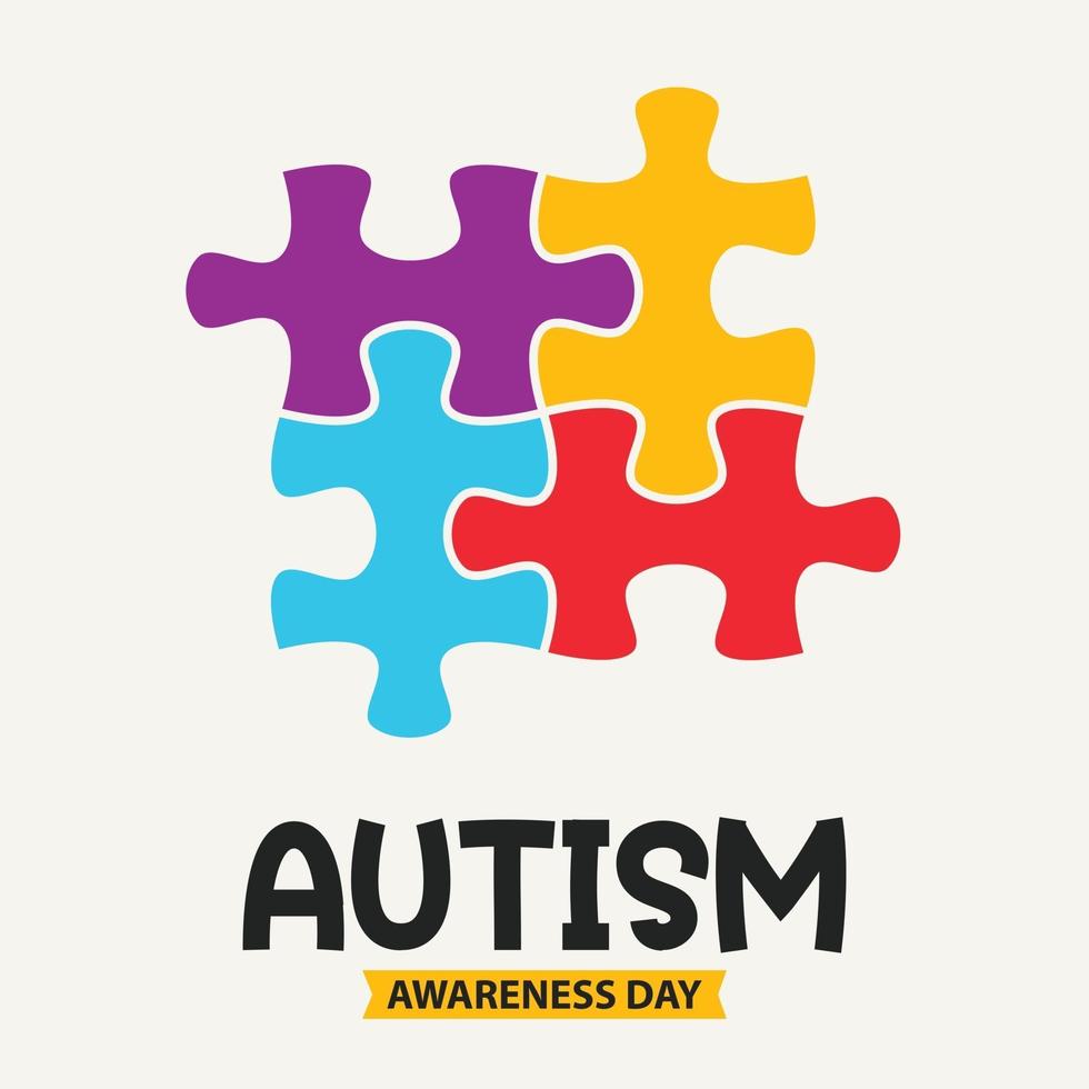 Concept Drawing of Autism Awareness vector