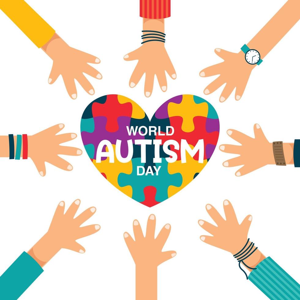 Concept Drawing of Autism Awareness vector