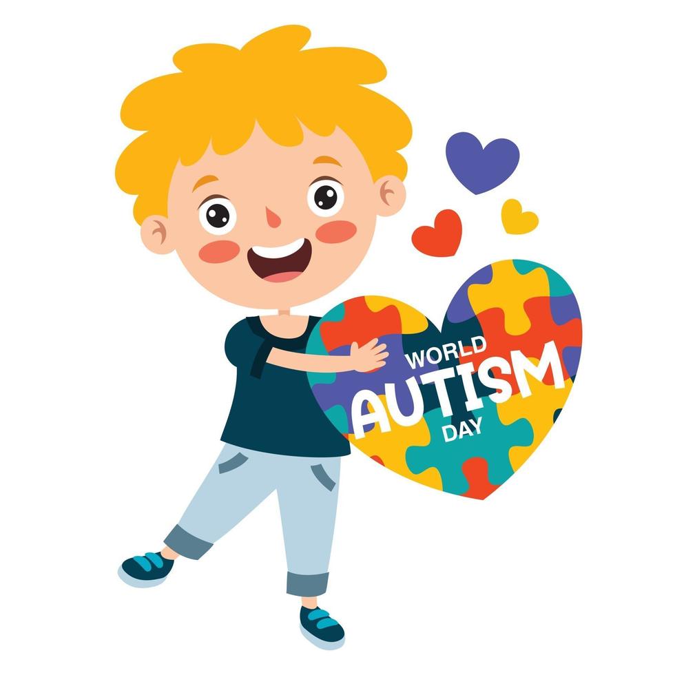 Concept Drawing of Autism Awareness vector