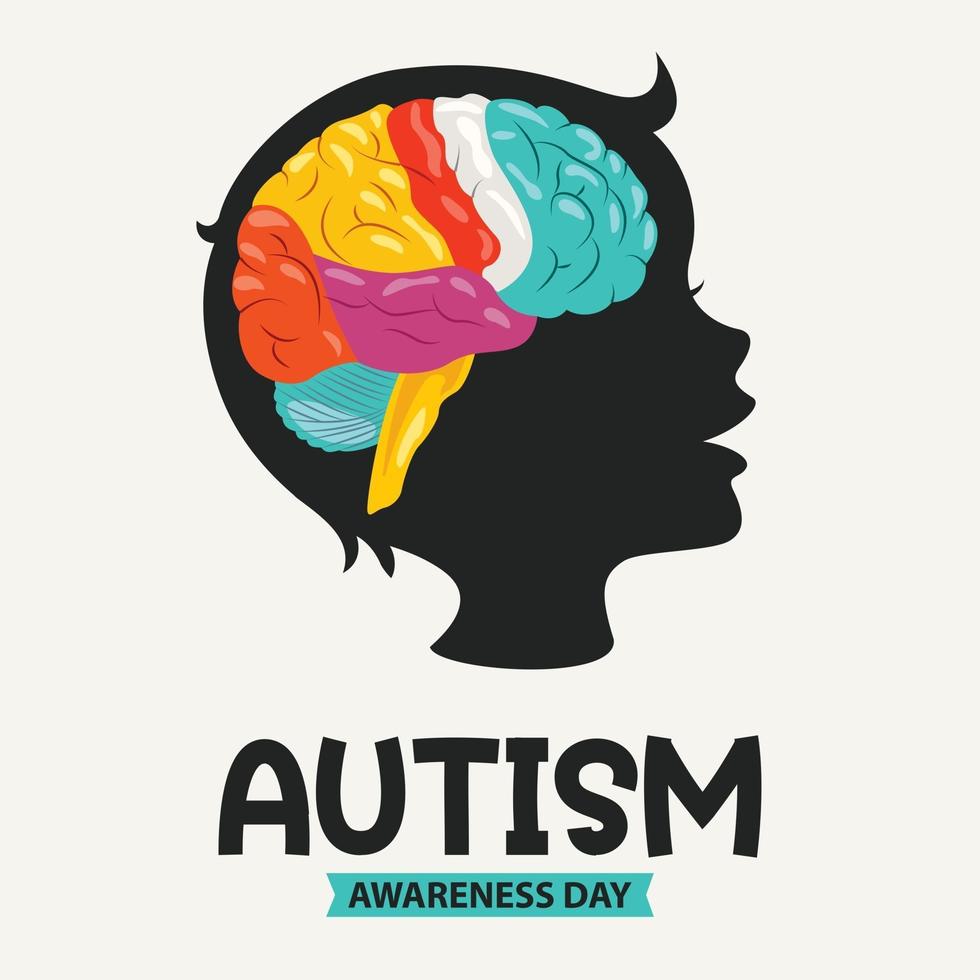 Concept Drawing of Autism Awareness vector