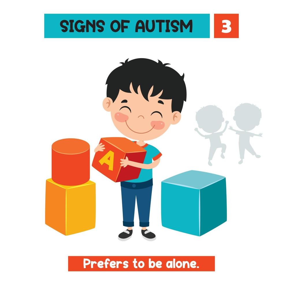 Concept Drawing of Autism Awareness vector