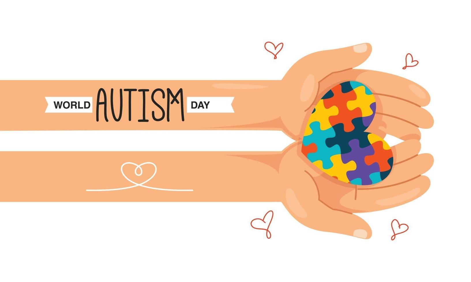 Concept Drawing of Autism Awareness vector
