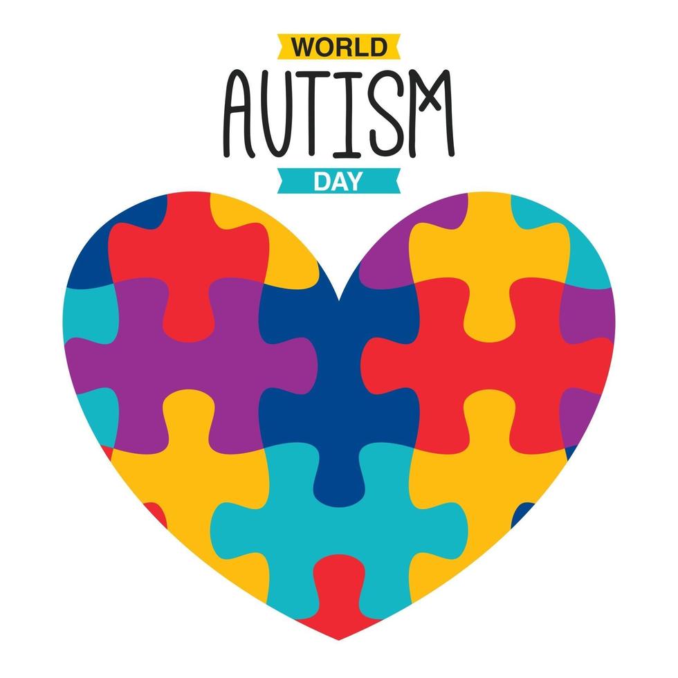 Concept Drawing of Autism Awareness vector