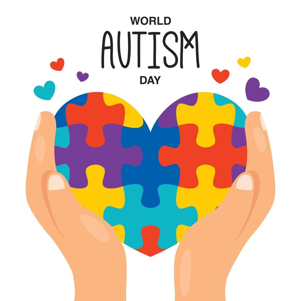 Concept Drawing of Autism Awareness vector