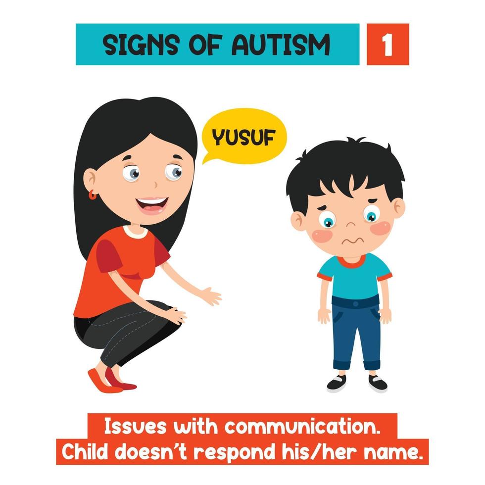 dibujo conceptual de la conciencia del autismo vector