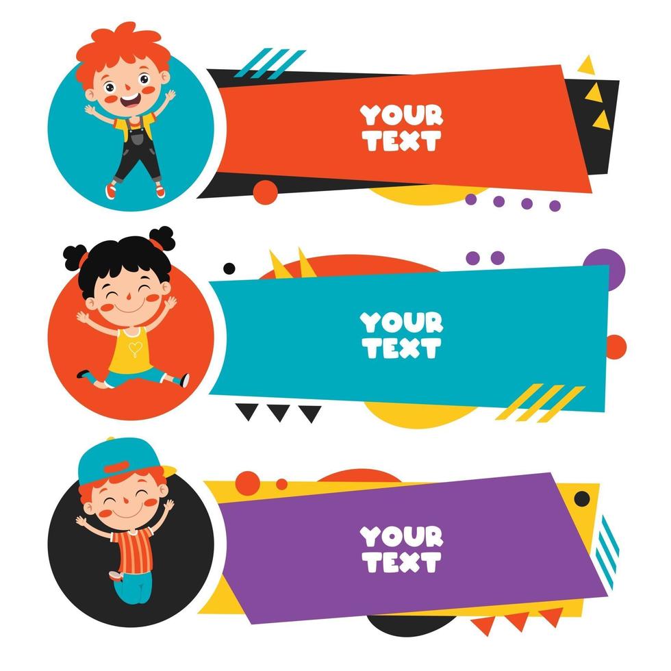 Colorful Speech Bubbles And Labels vector