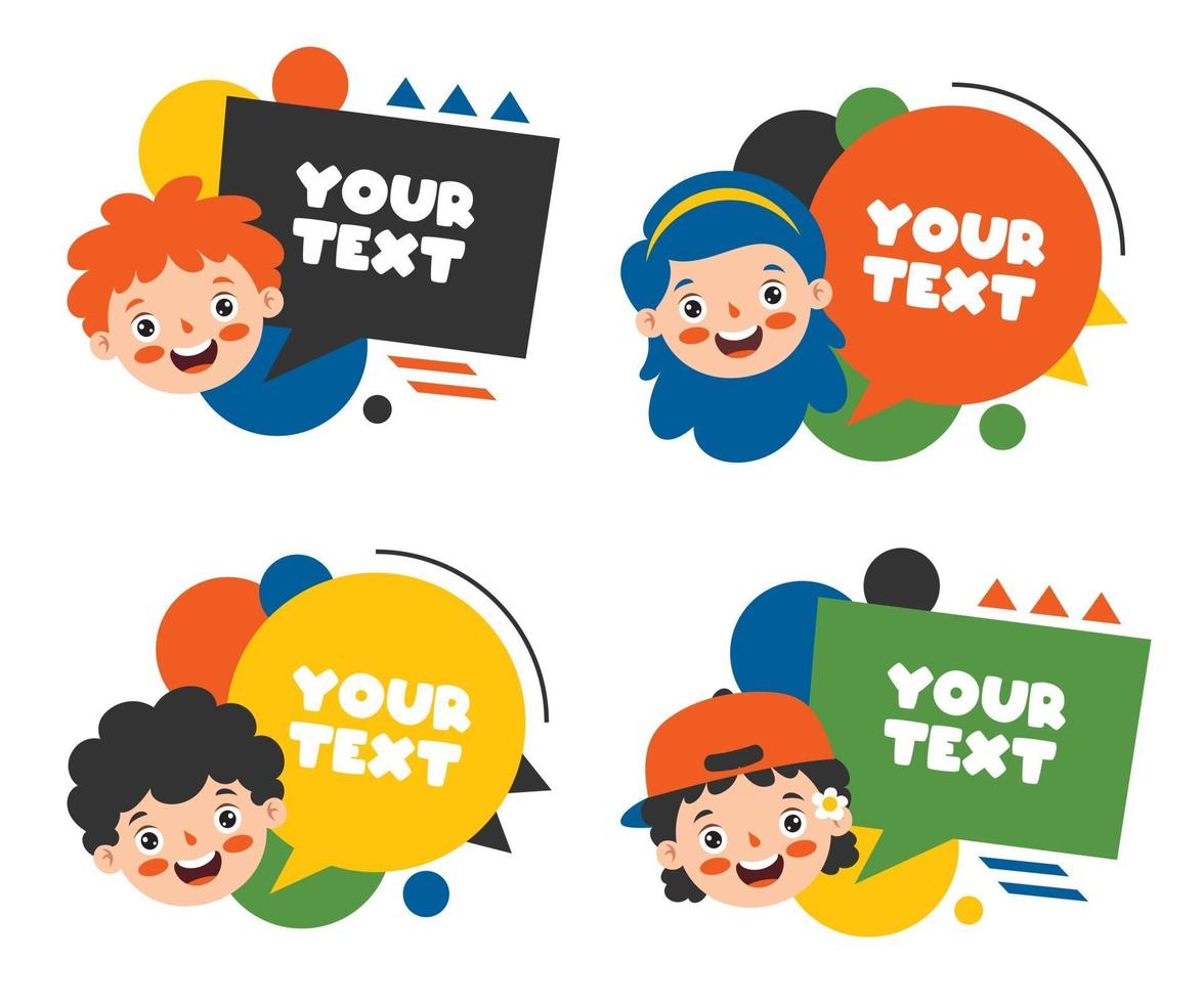 Colorful Speech Bubbles And Labels vector