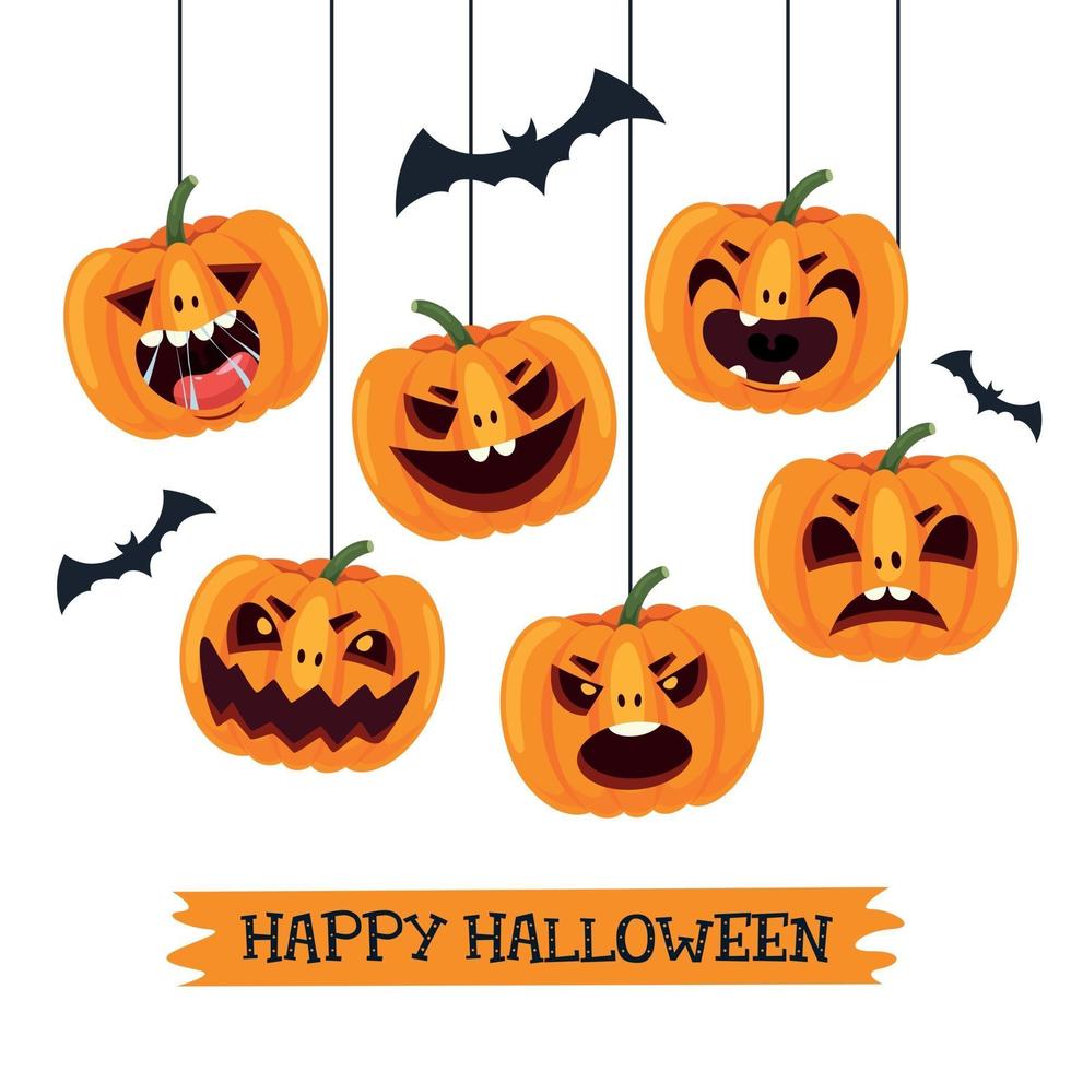 Halloween Concept With Funny Character vector