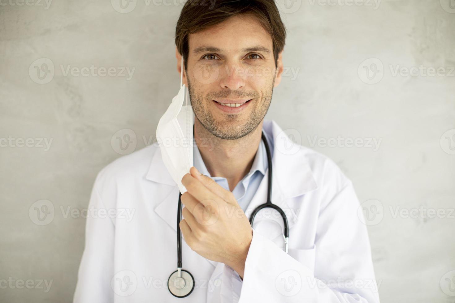 Close-up of a doctor with a mask photo