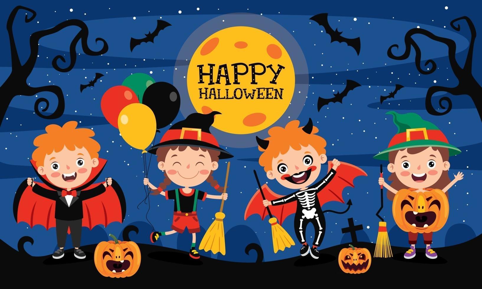 Cute Halloween Banner vector