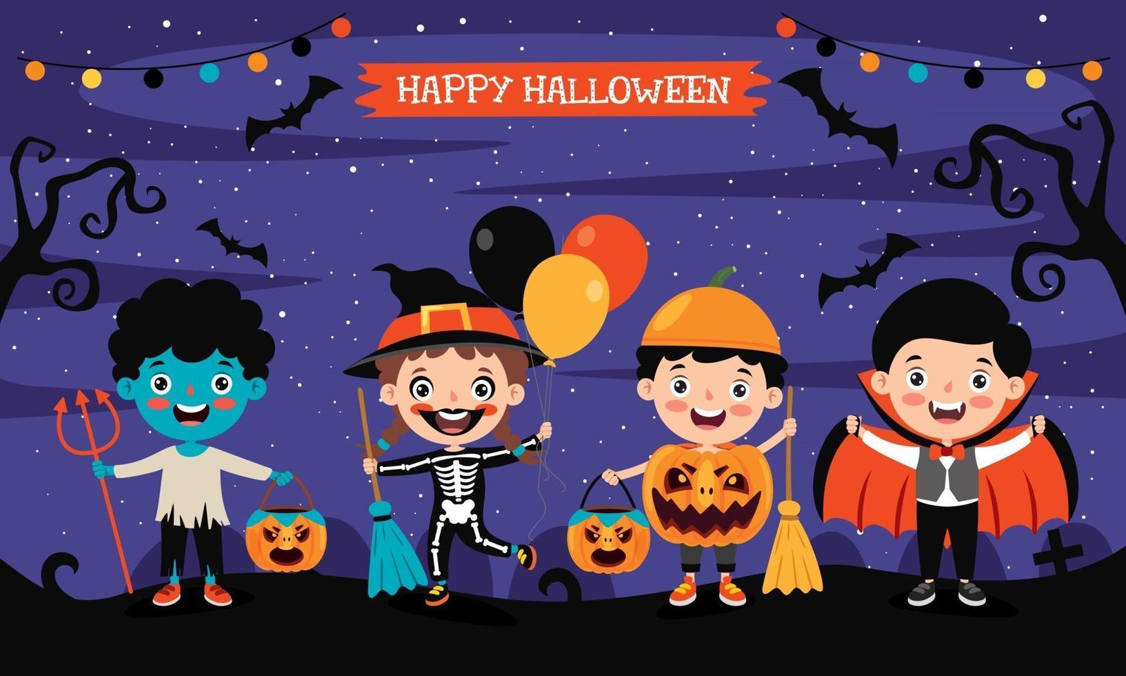 Cute Halloween Banner vector