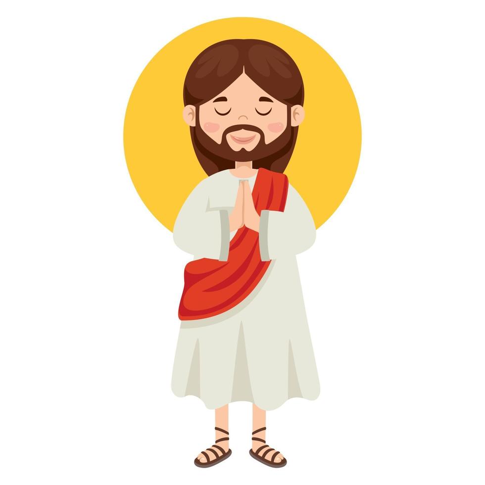 Cartoon Drawing Of Jesus Christ vector